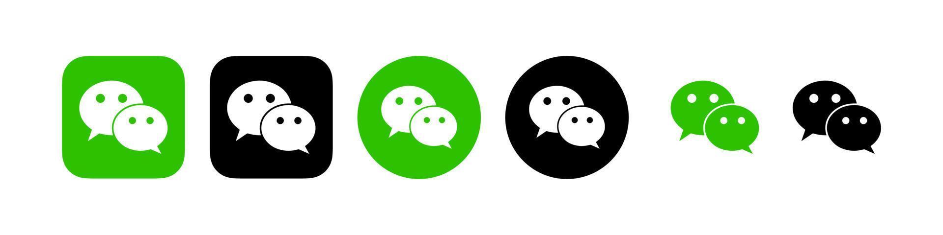 logo de wechat, icono de wechat vector gratis