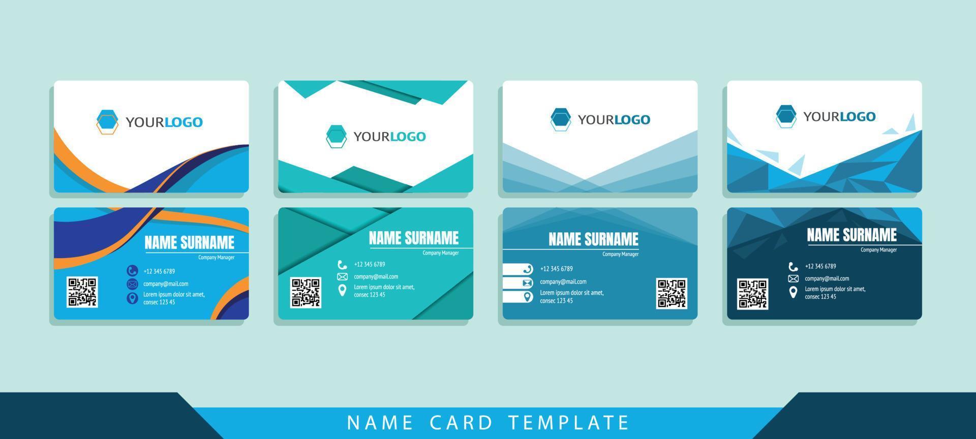 Business Name Card Template vector