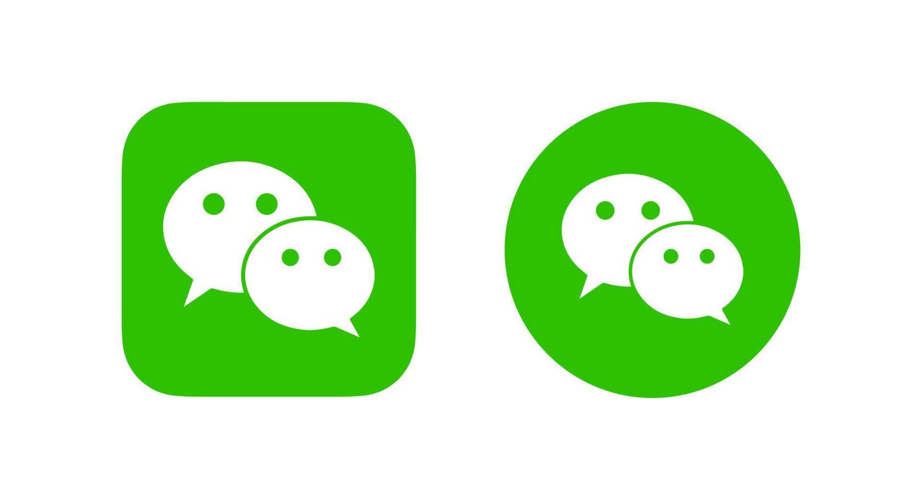 logo de wechat, icono de wechat vector gratis