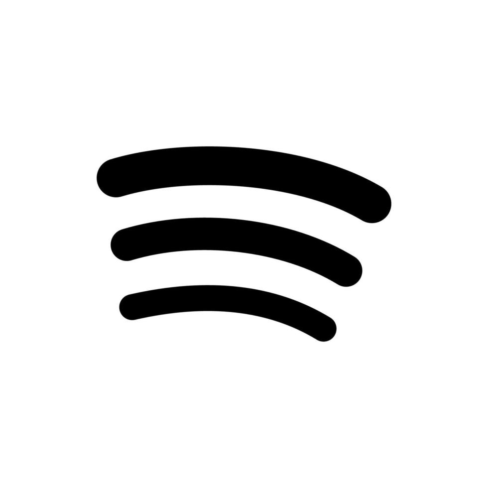 Black Spotify logo vector, Black Spotify symbol, Black Spotify icon free vector