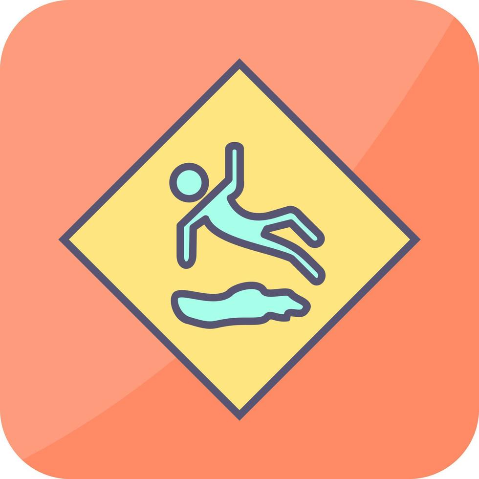 Danger of Slipping Vector Icon