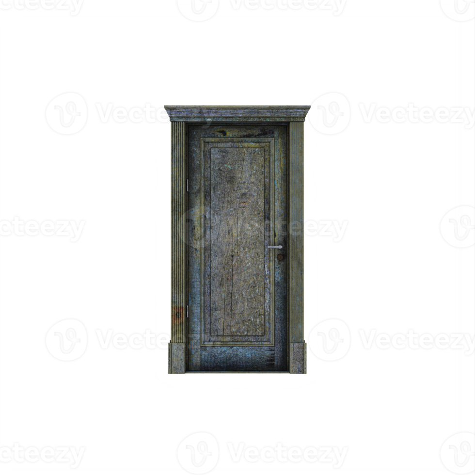 Wooden Old closed Door isolated png
