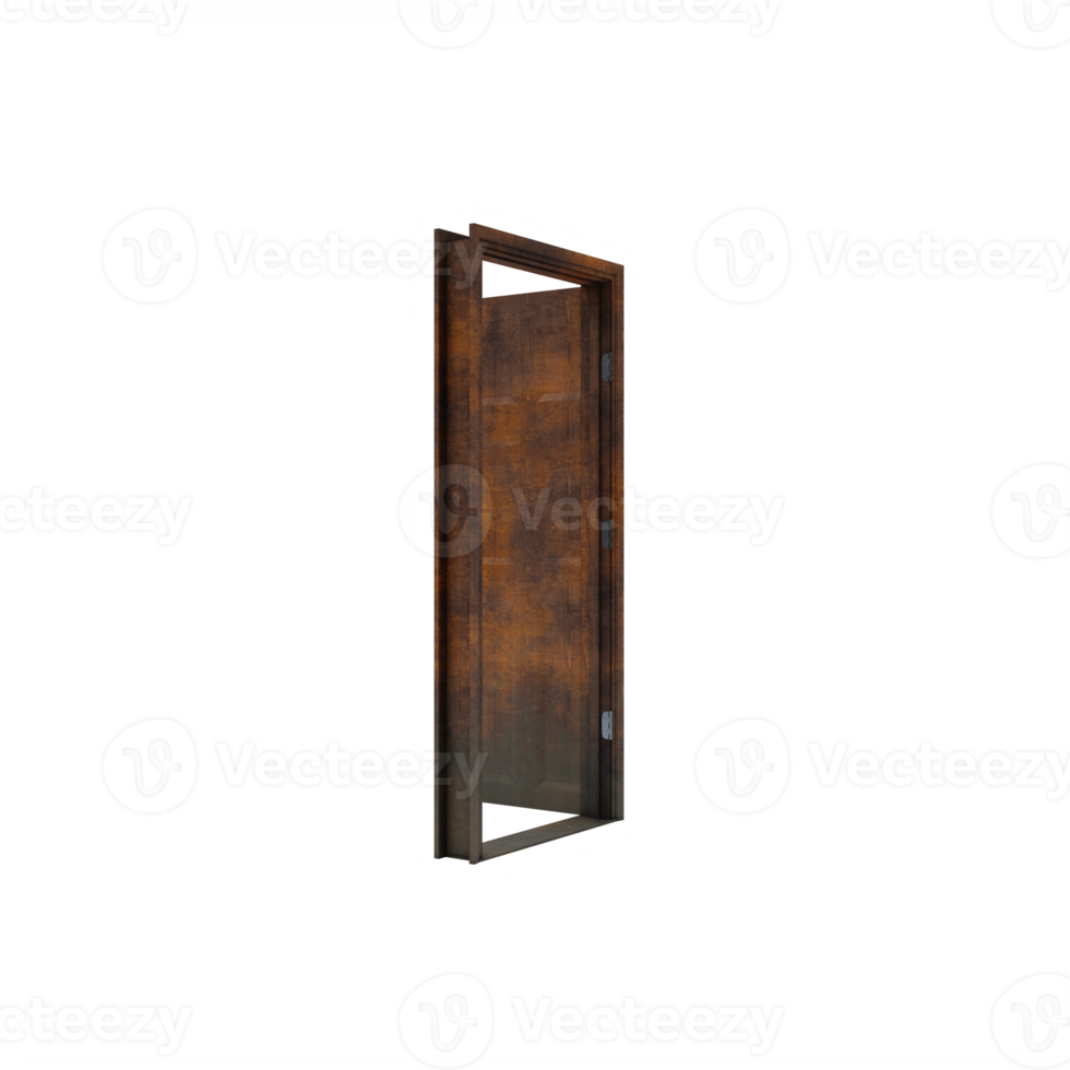 rusty Open door isolated png