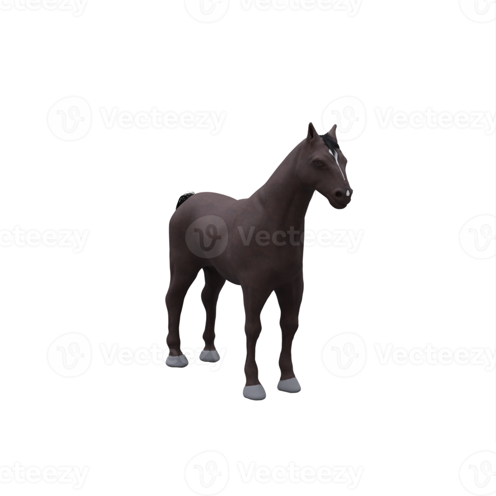 caballo 3d aislado png