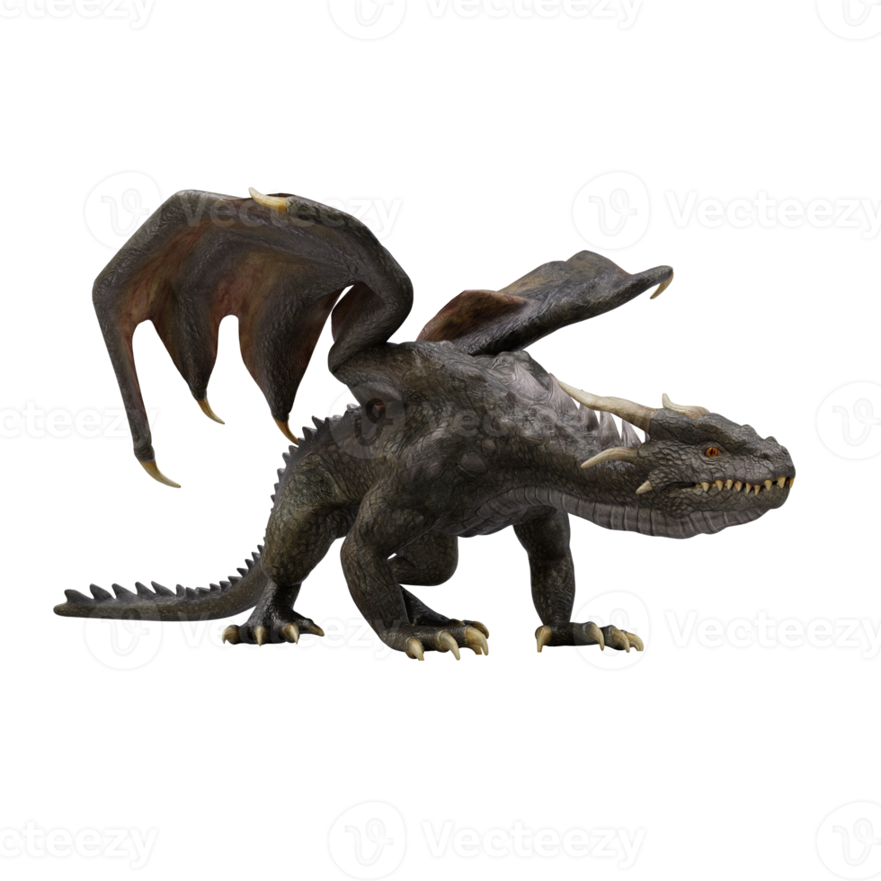 dragón 3d aislado png