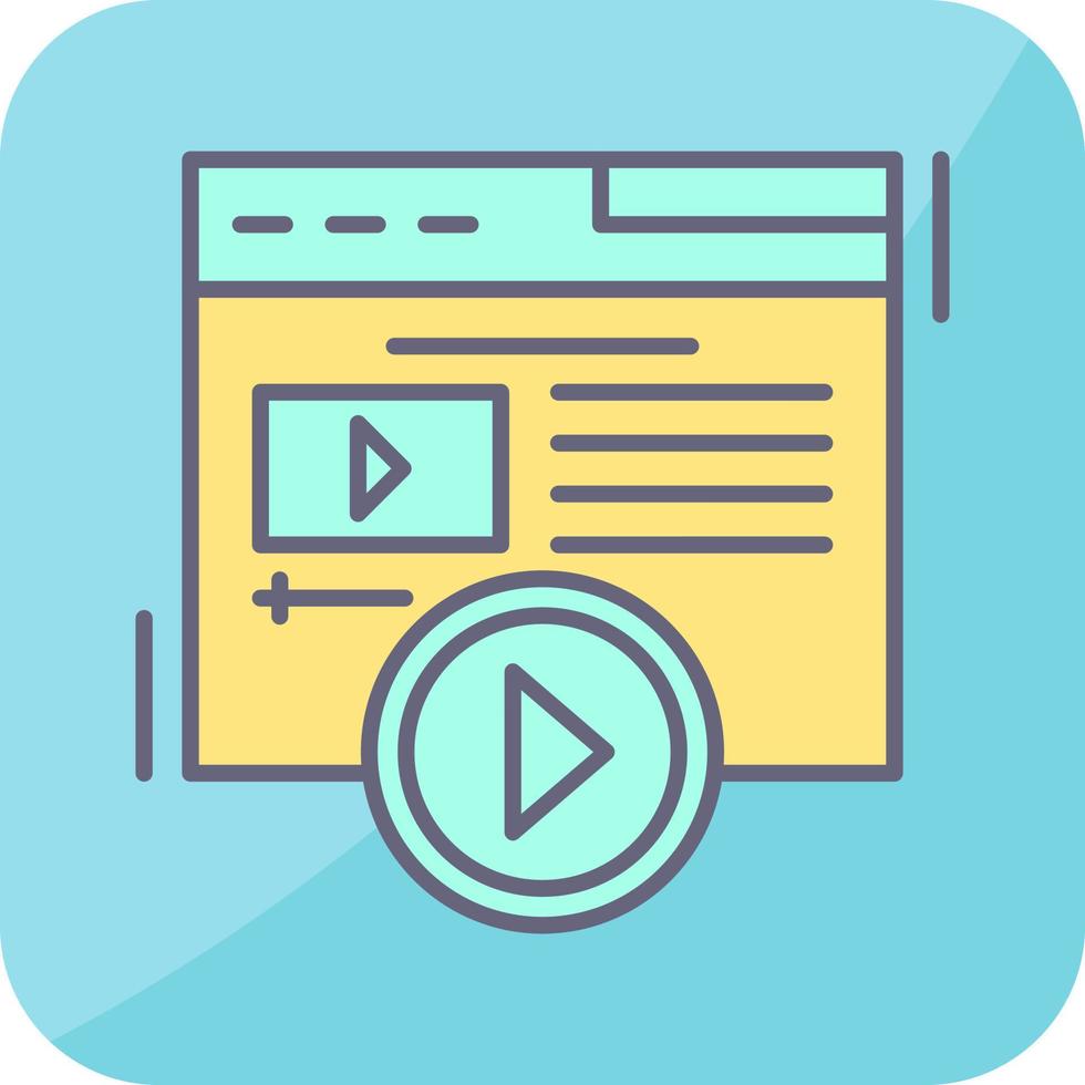 icono de vector de contenido de video
