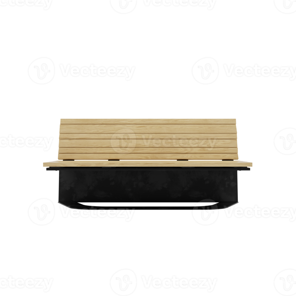 3d Park bench isolated png