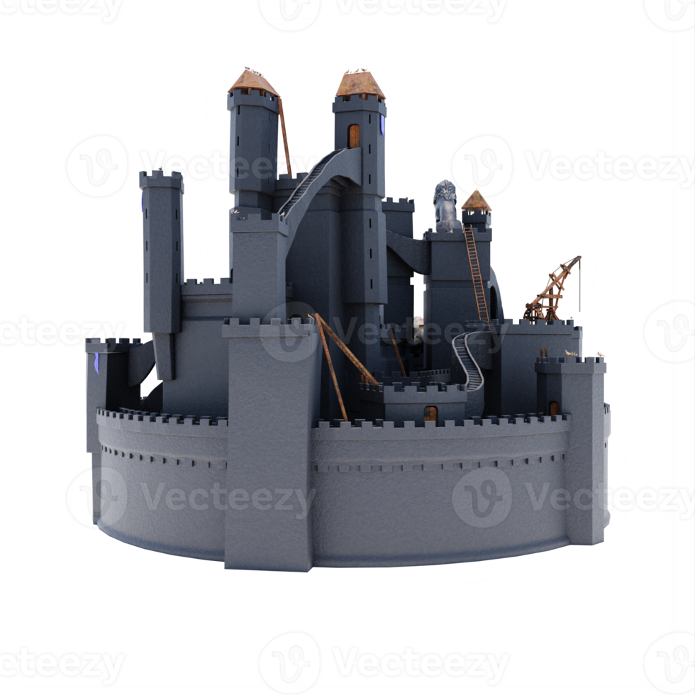 3d castle isolated png