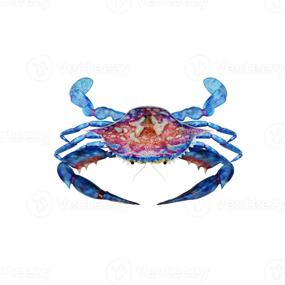 3d Blue crab png