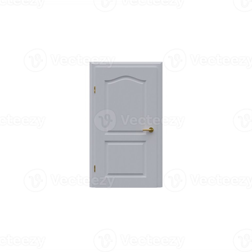 porte ouverte interne classique blanche isolée png