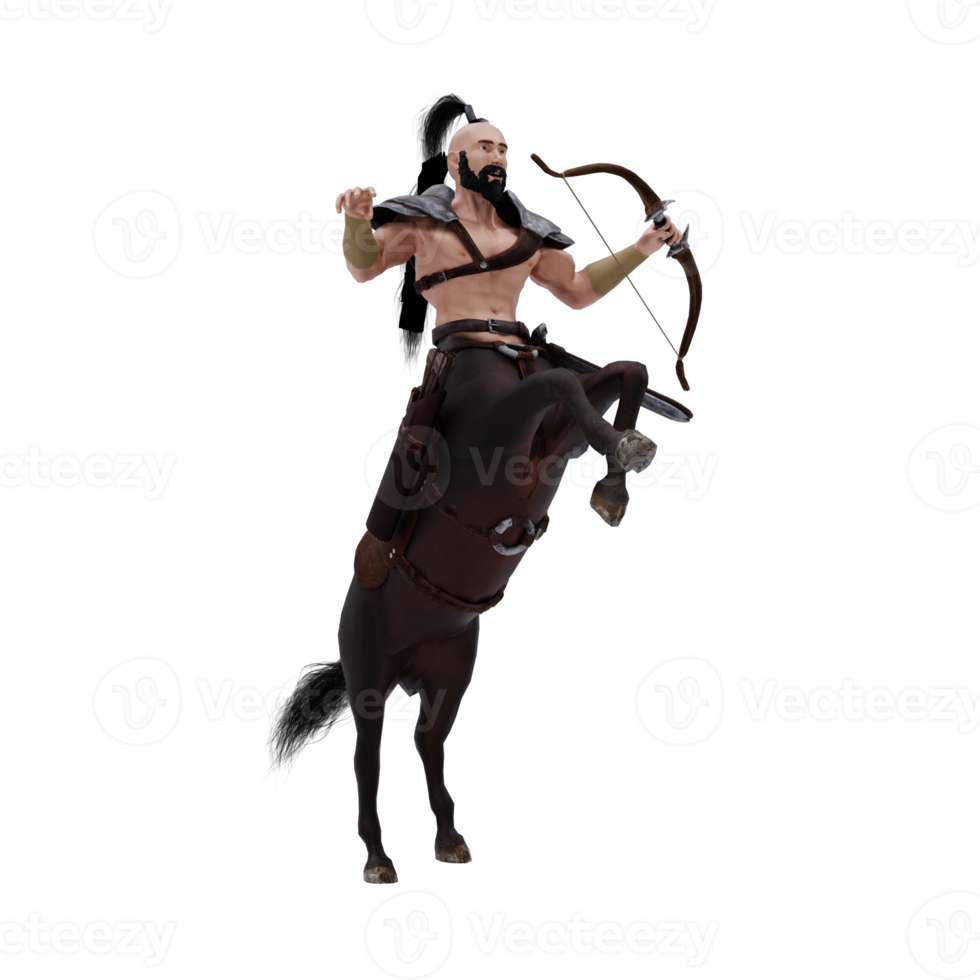 zentaur griechische mythologie kreatur halb mann halb pferd isoliertes modell 18758232 PNG