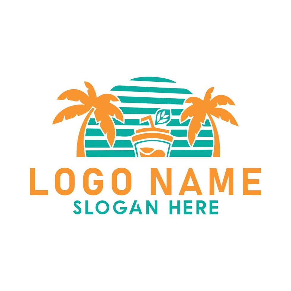 diseño de logotipo de signo natural con formato vectorial. vector