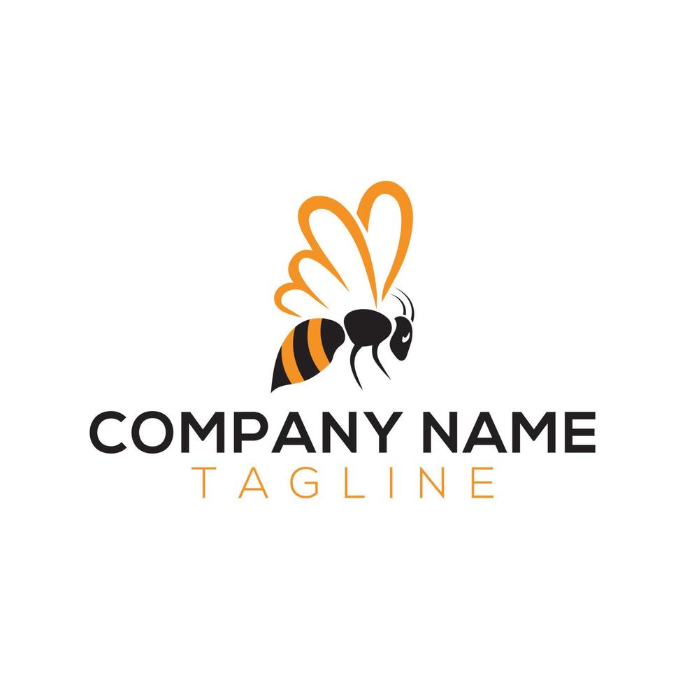 diseño de logotipo de icono de abeja moderno con formato vectorial. vector