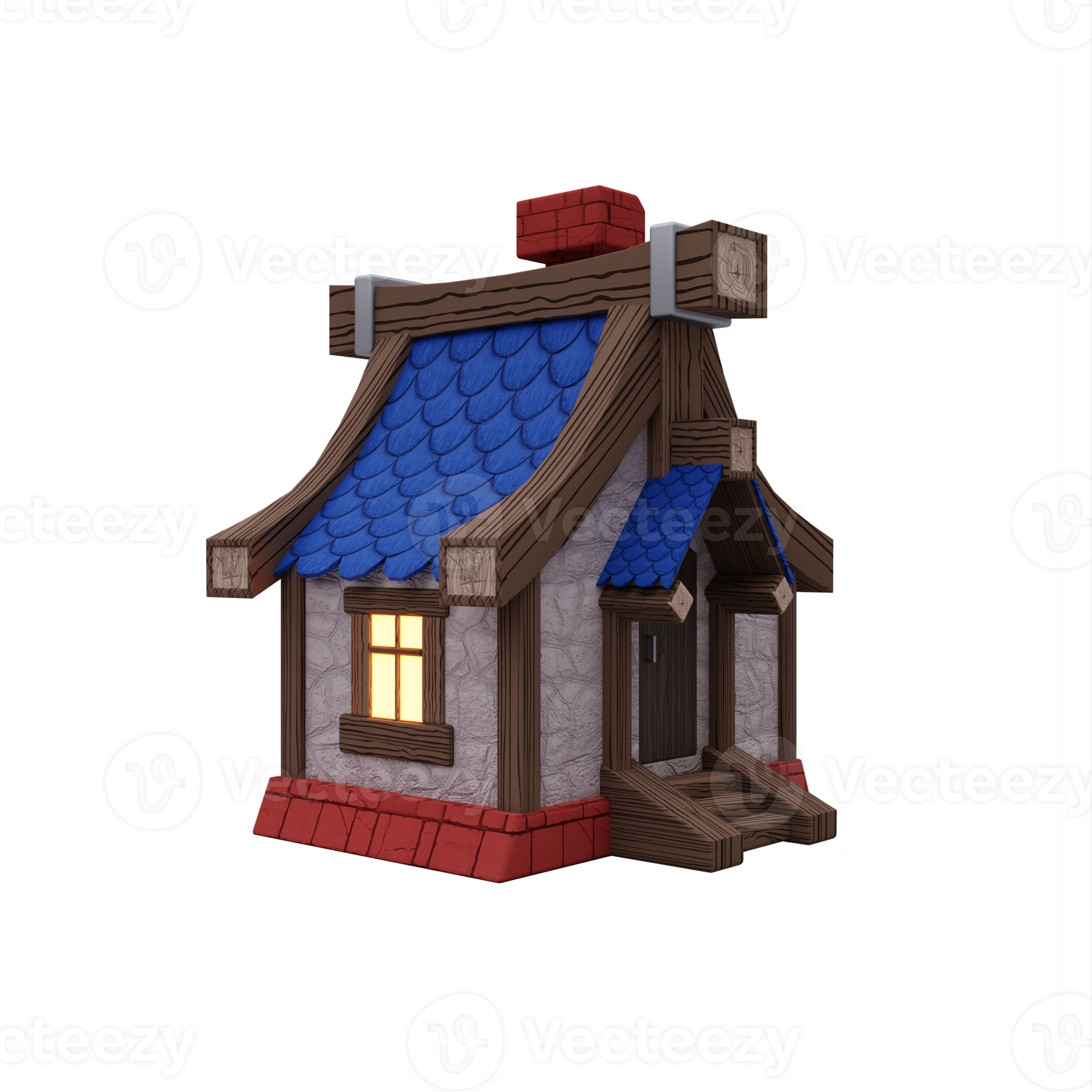 3d Stylized Toy House 18758431 PNG