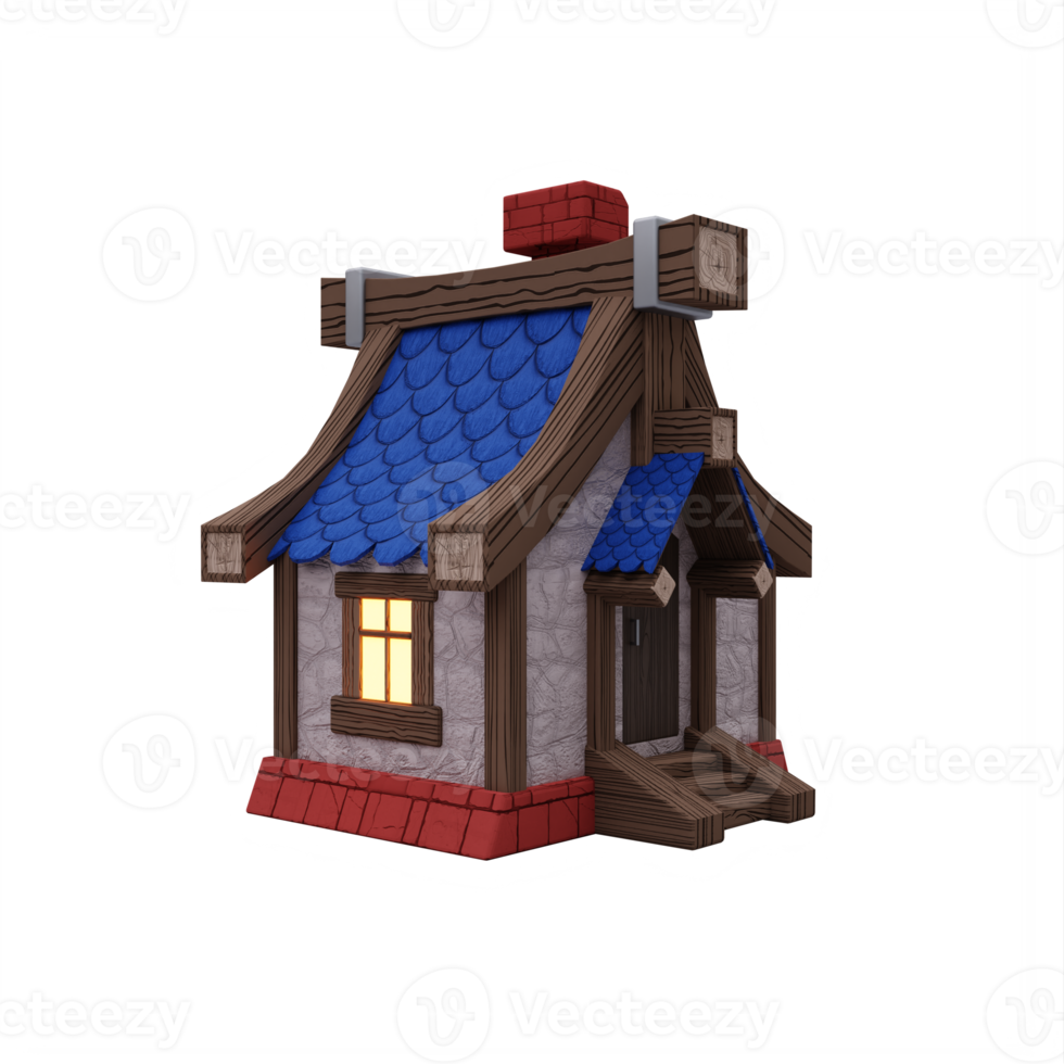 3d Stylized Toy House png