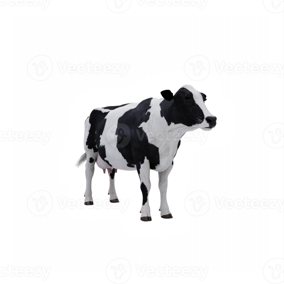 3d cow isolated png