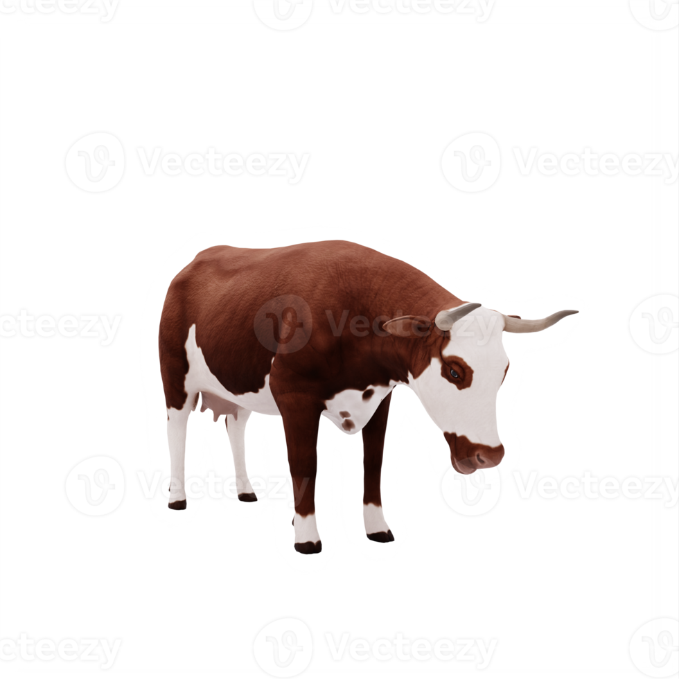 3d cattle isolated png