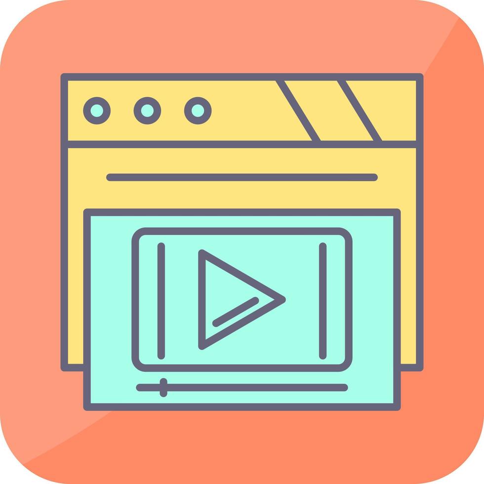 icono de vector de reproductor de video