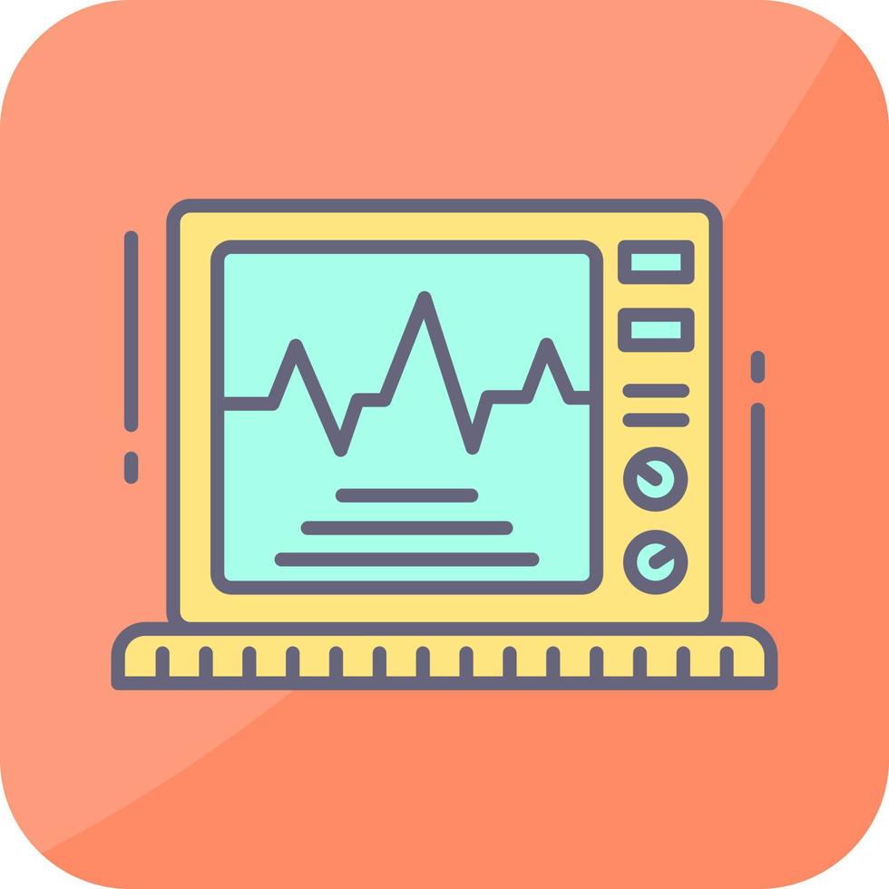 icono de vector de monitor de electrocardiograma