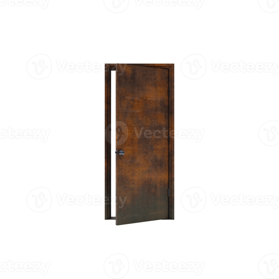 rusty Open door isolated png