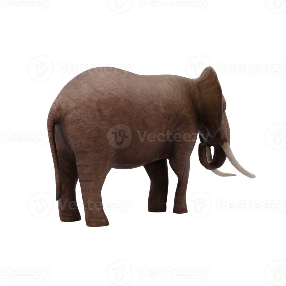 3d africano elefante isolato png