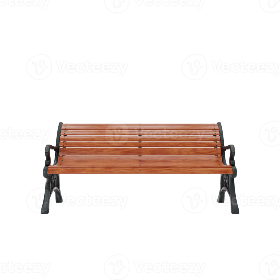 3d Park bench isolated png