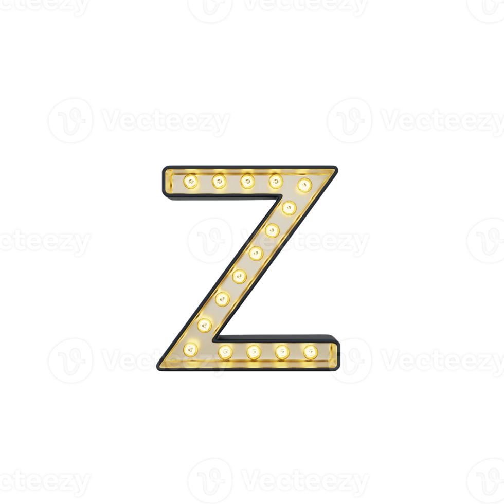 Marquee Alphabet Z Light Box png