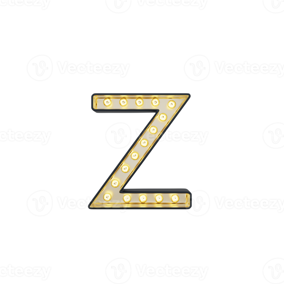 Laufschrift alphabet z Leuchtkasten png