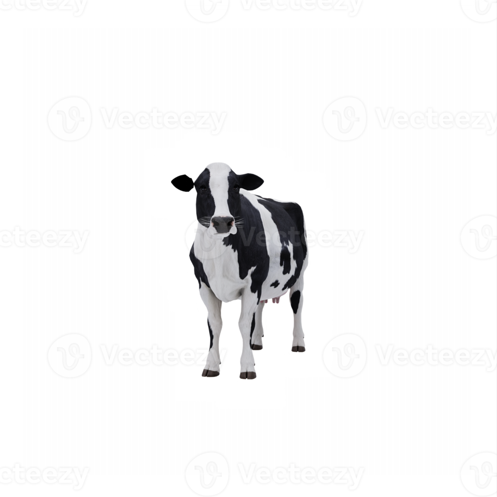 3d cow isolated png