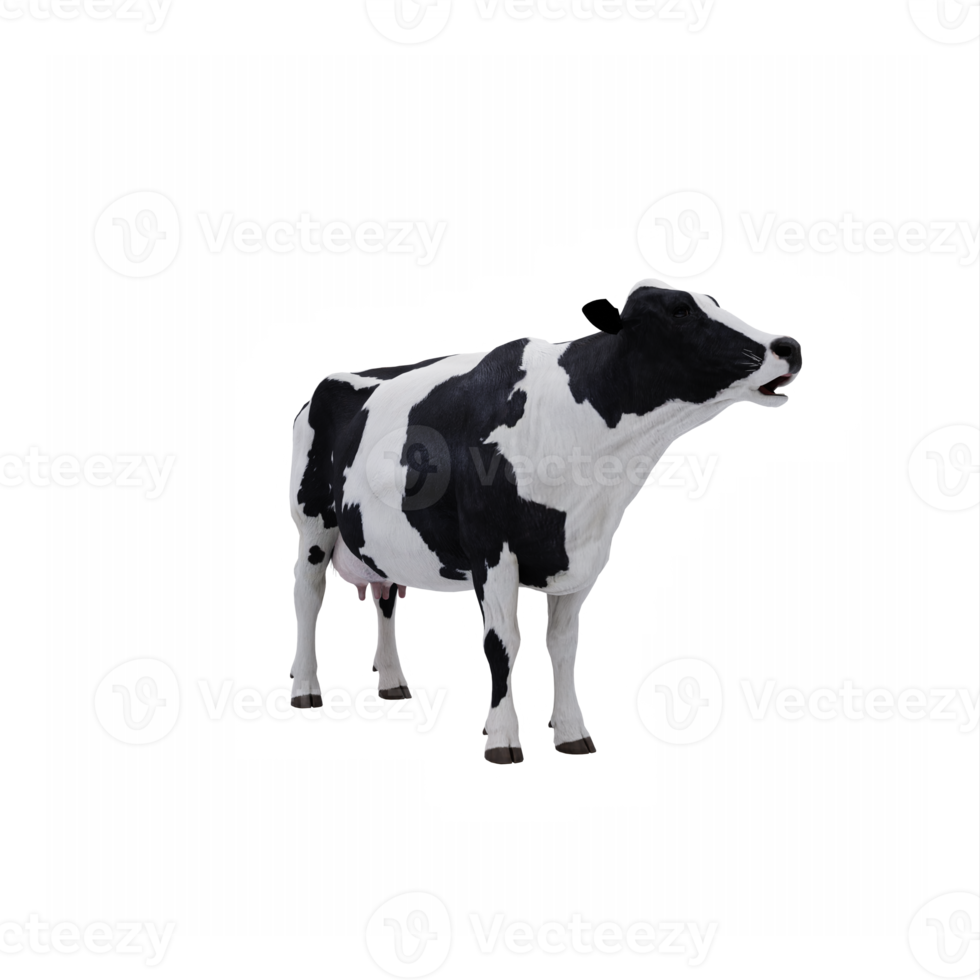 3d cow isolated png