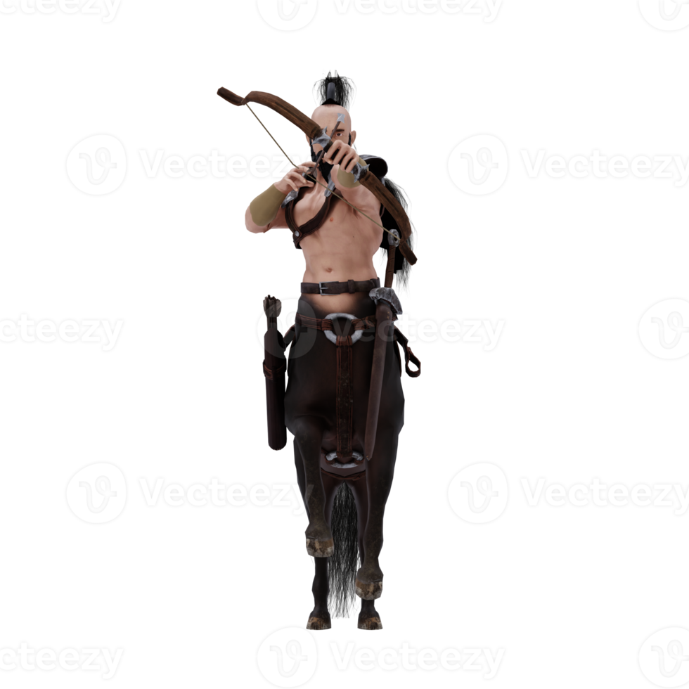 Centaur greek mythology creature half man half horse isolated model png