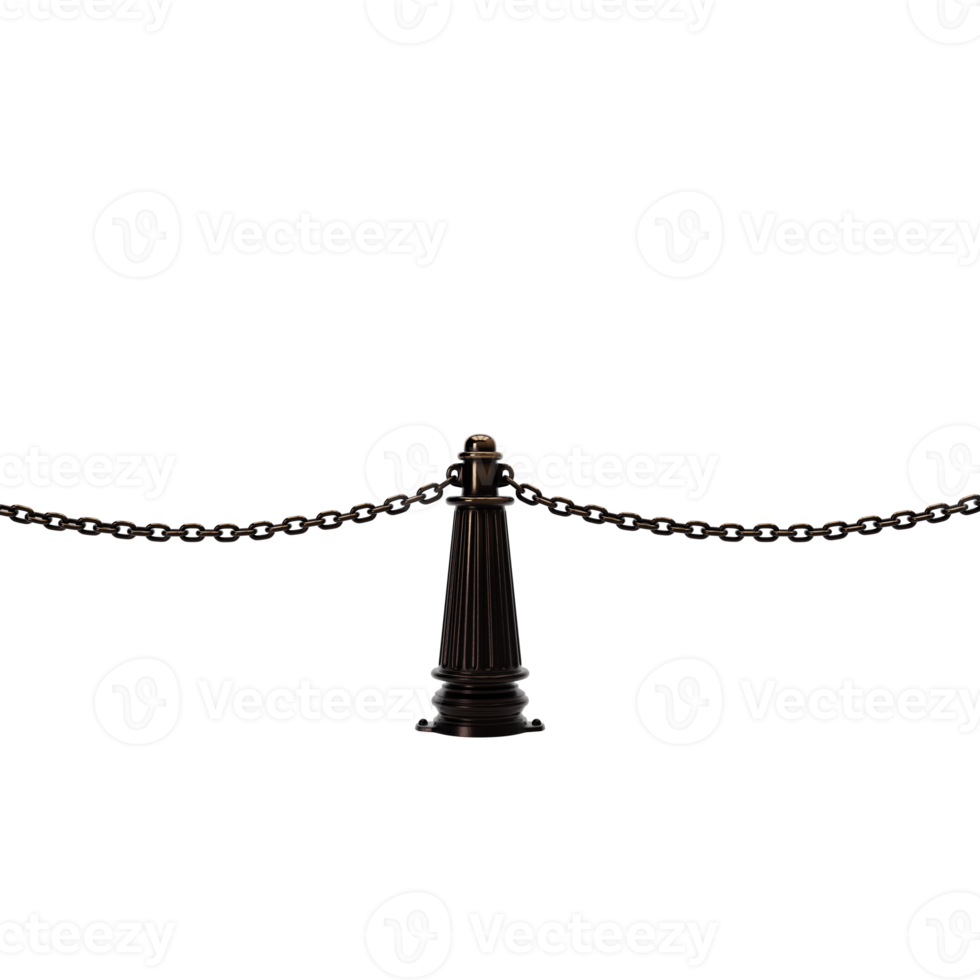 Street column with a chain png