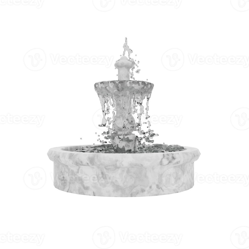 3d Fountain isolated png