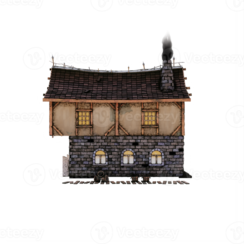 3d middeleeuws huis png