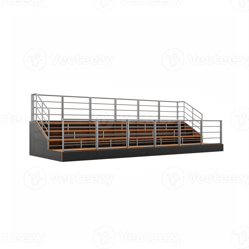 3d bleachers bench isolated png