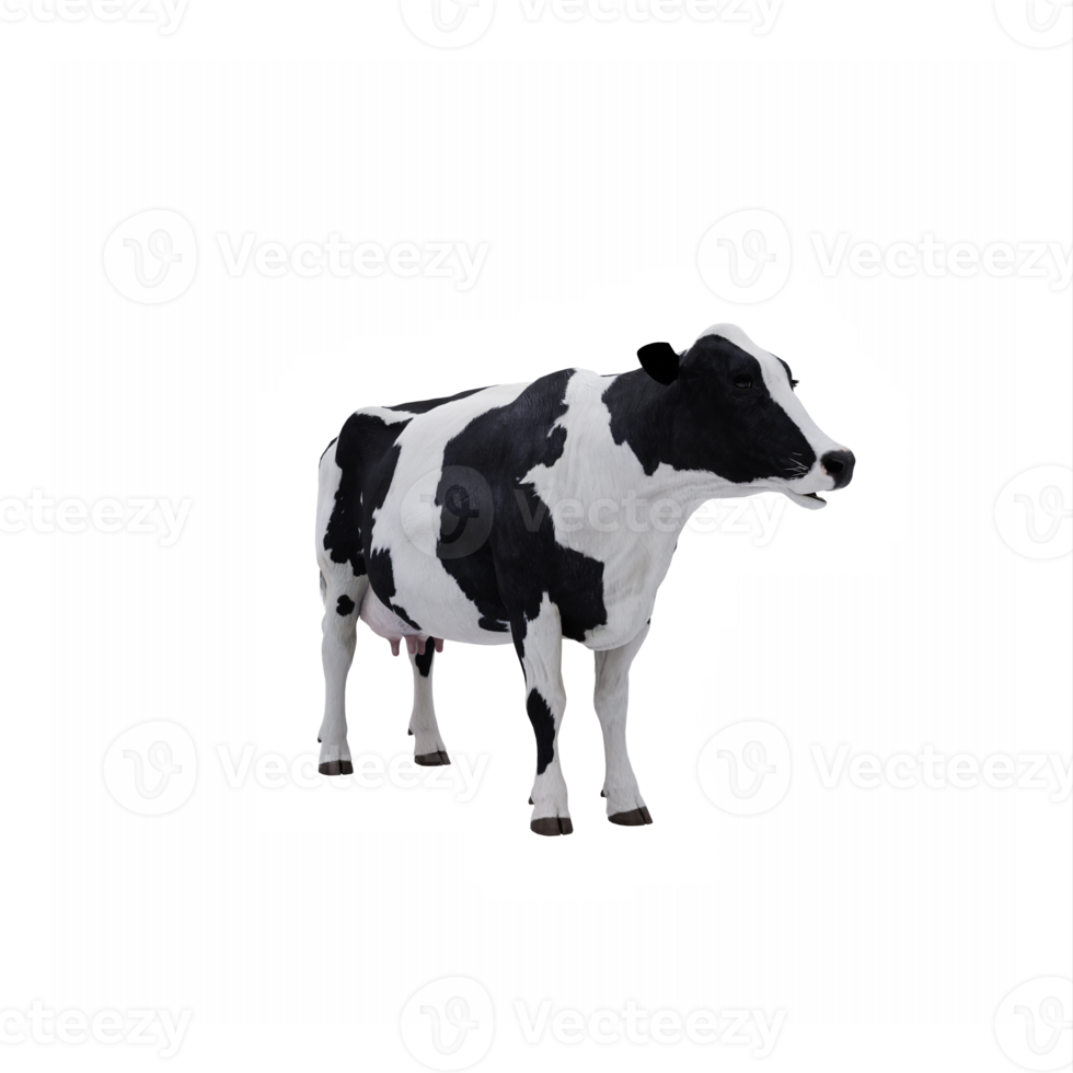 3d cow isolated png