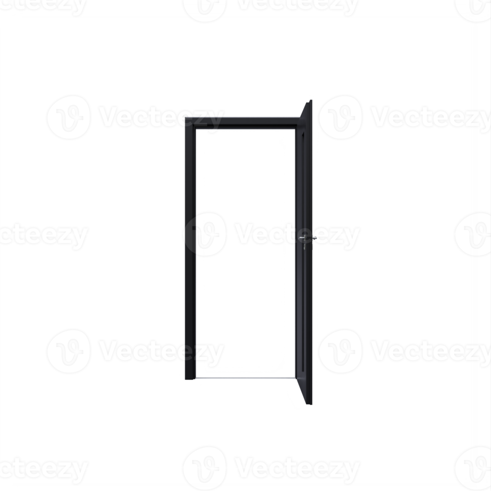 porta aberta preta isolada png