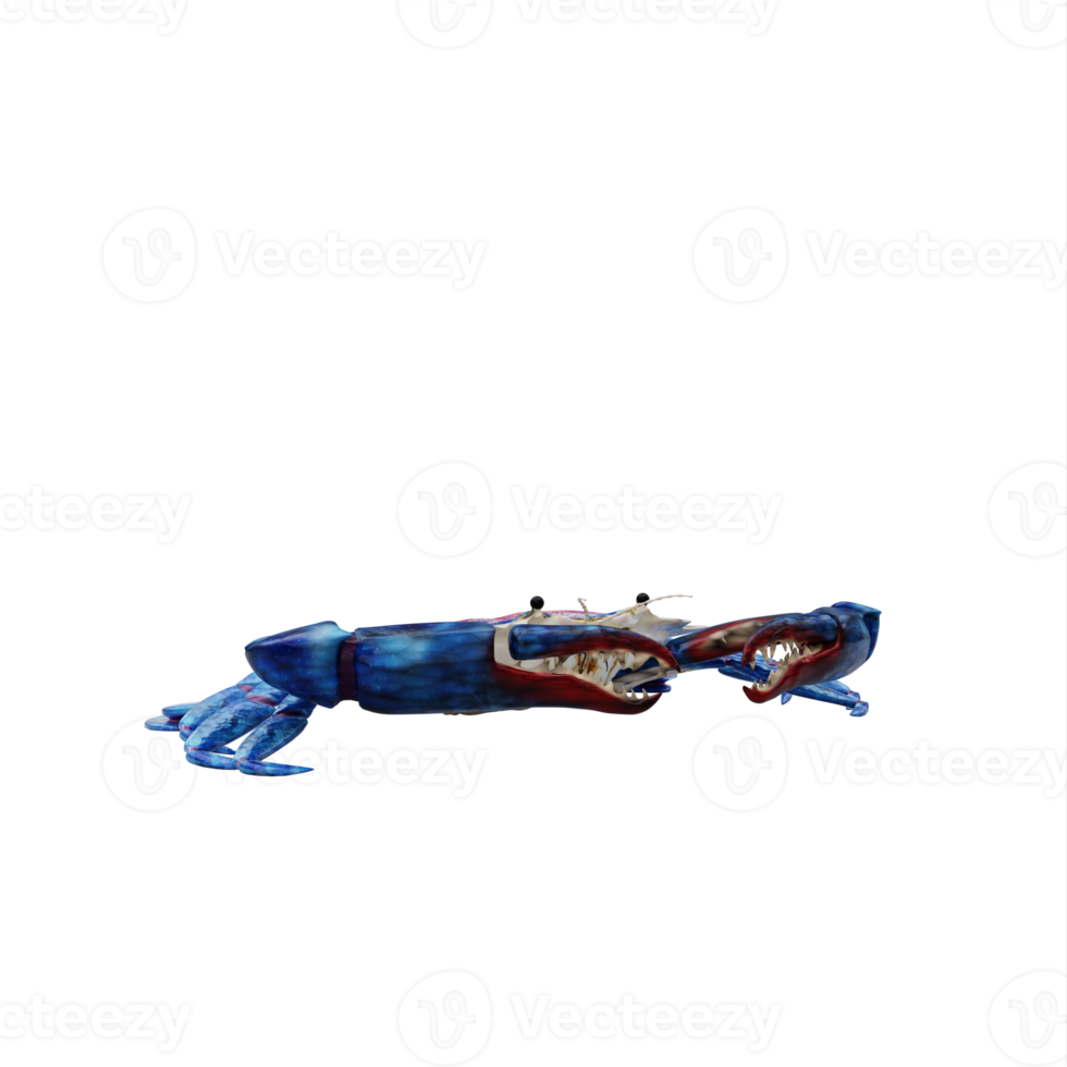 3d Blue crab png
