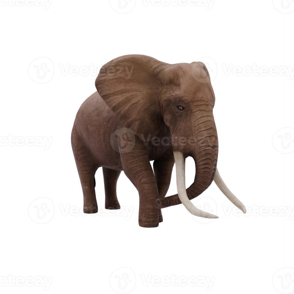3d african Elephant isolated png