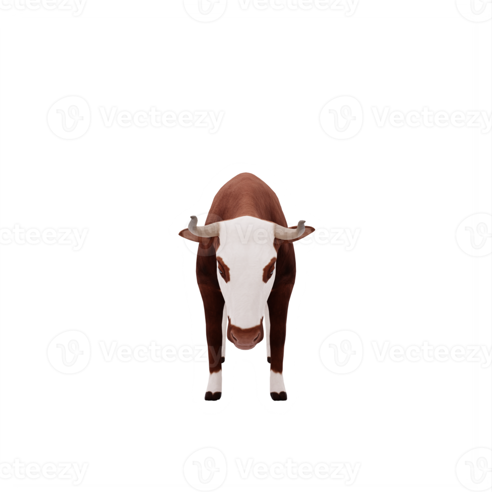 3d cattle isolated png