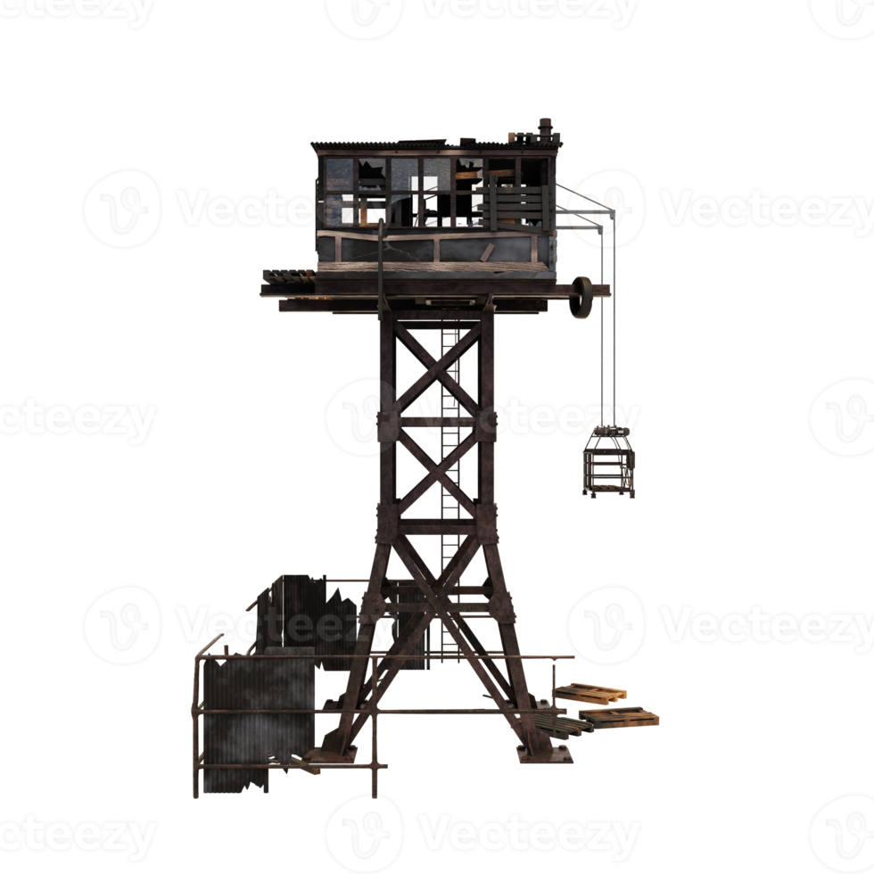 Old tower with an elevator png