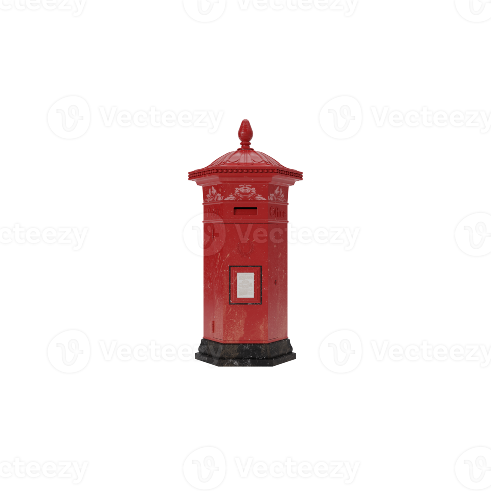 Vintage Victorian post box png