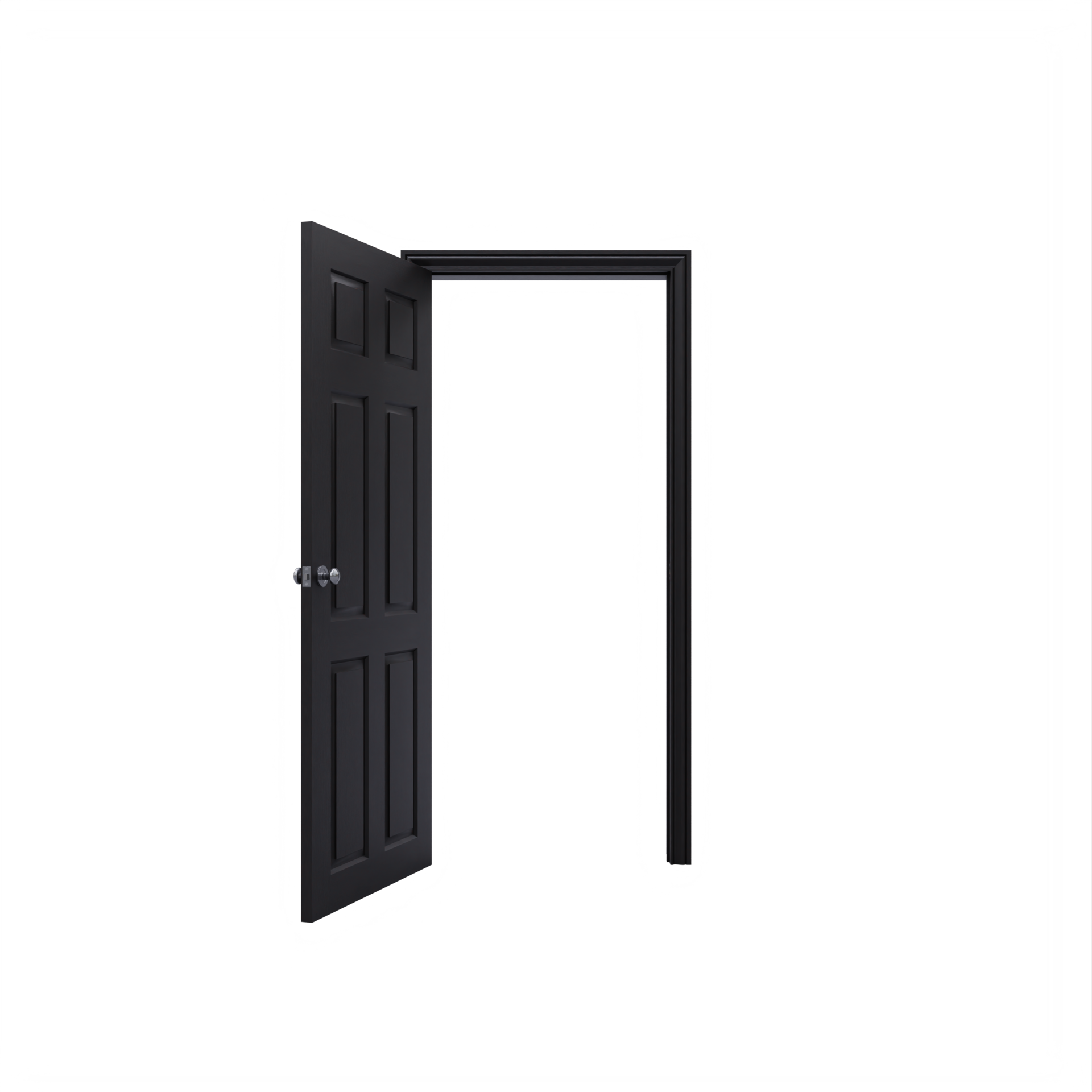 black interior Open Door and Frame 18759357 PNG