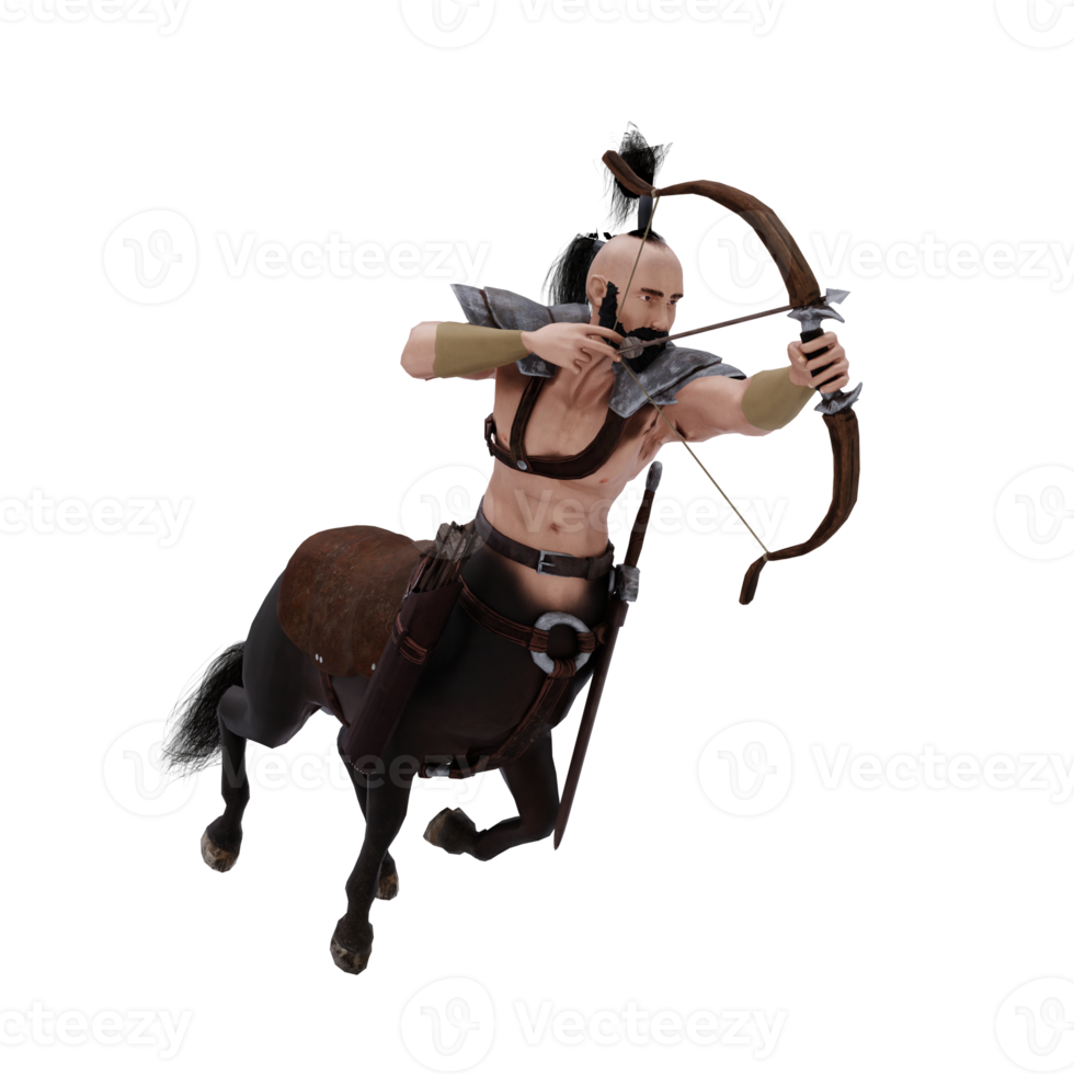 Centaur greek mythology creature half man half horse isolated model png