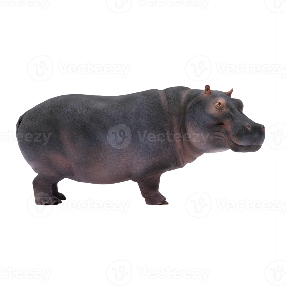 3d hippopotamus isolated png