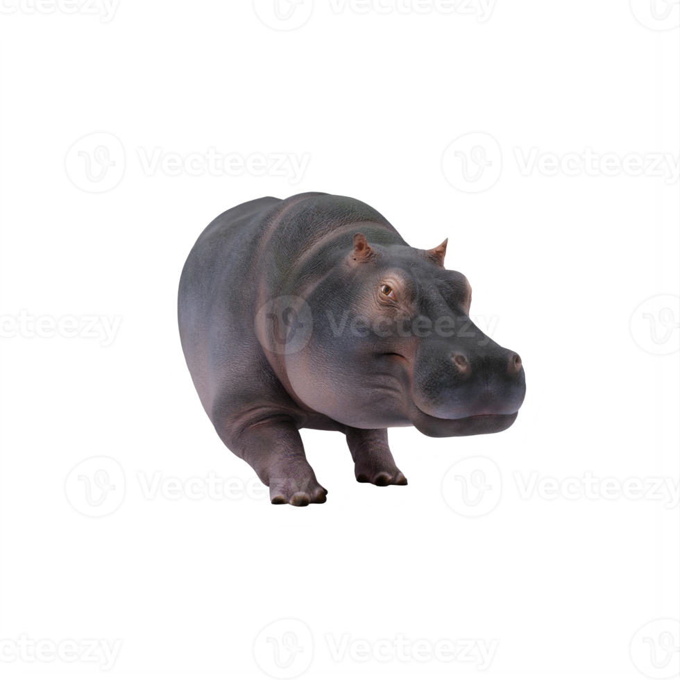 hippopotame 3d isolé png