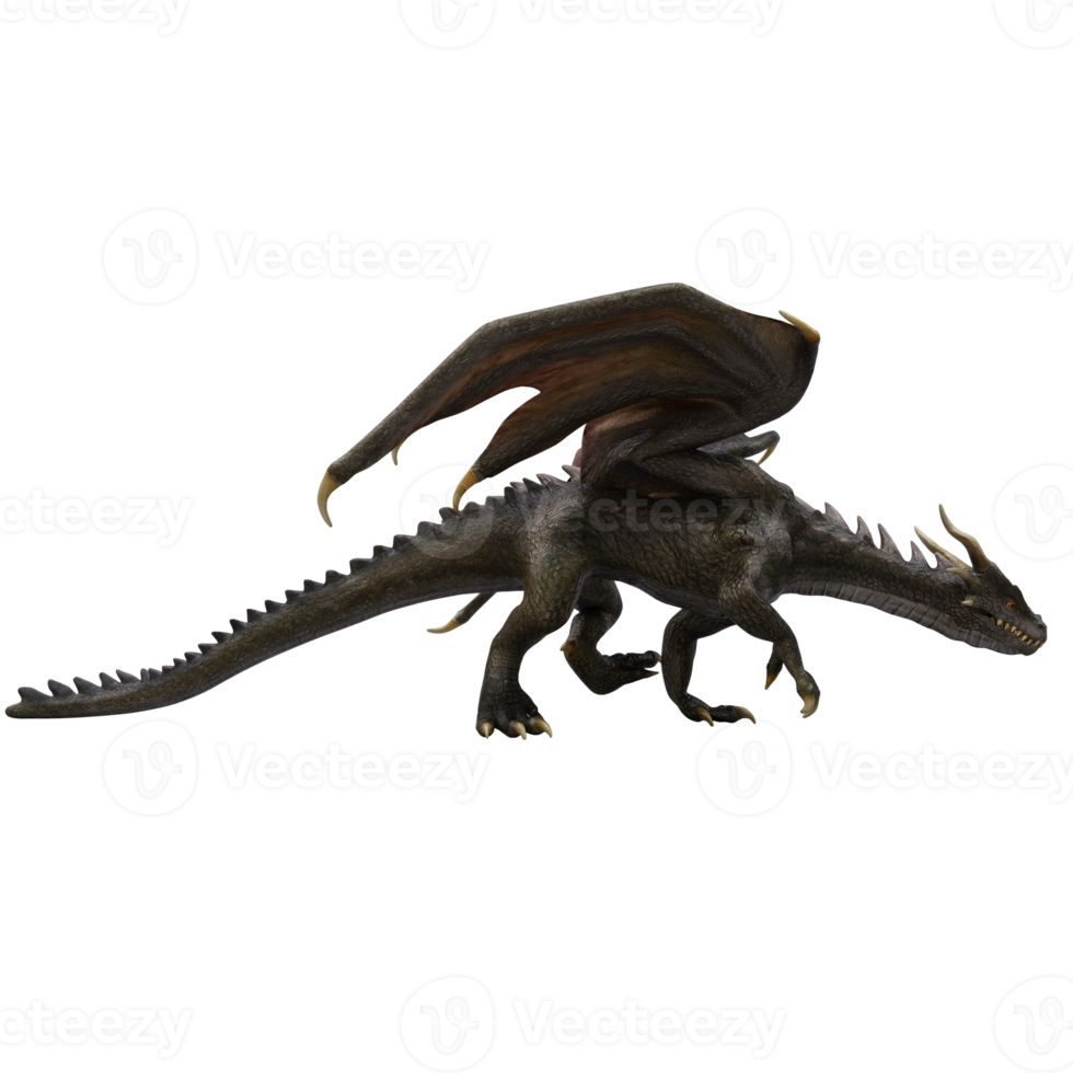 dragón 3d aislado png