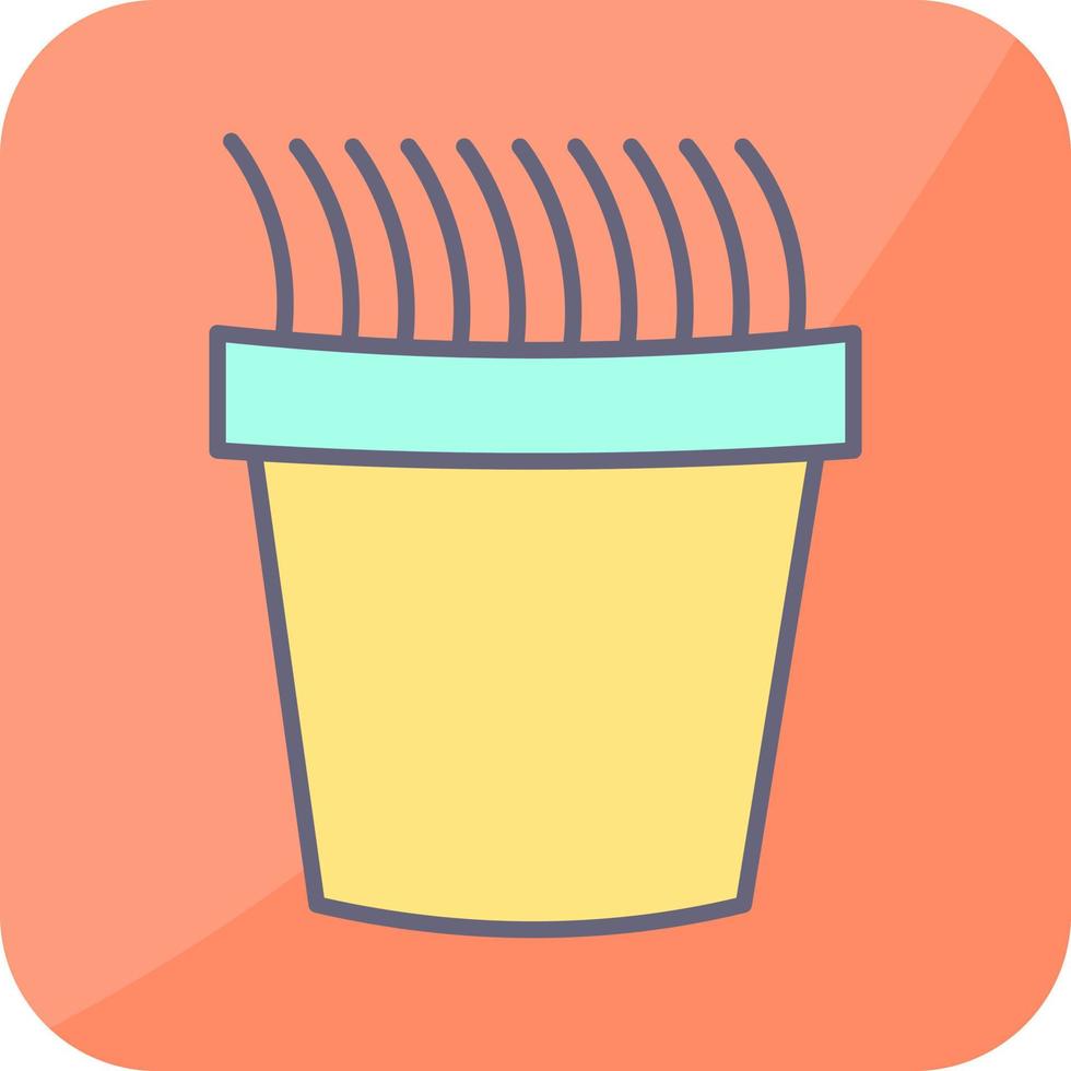 Grass Pot Vector Icon