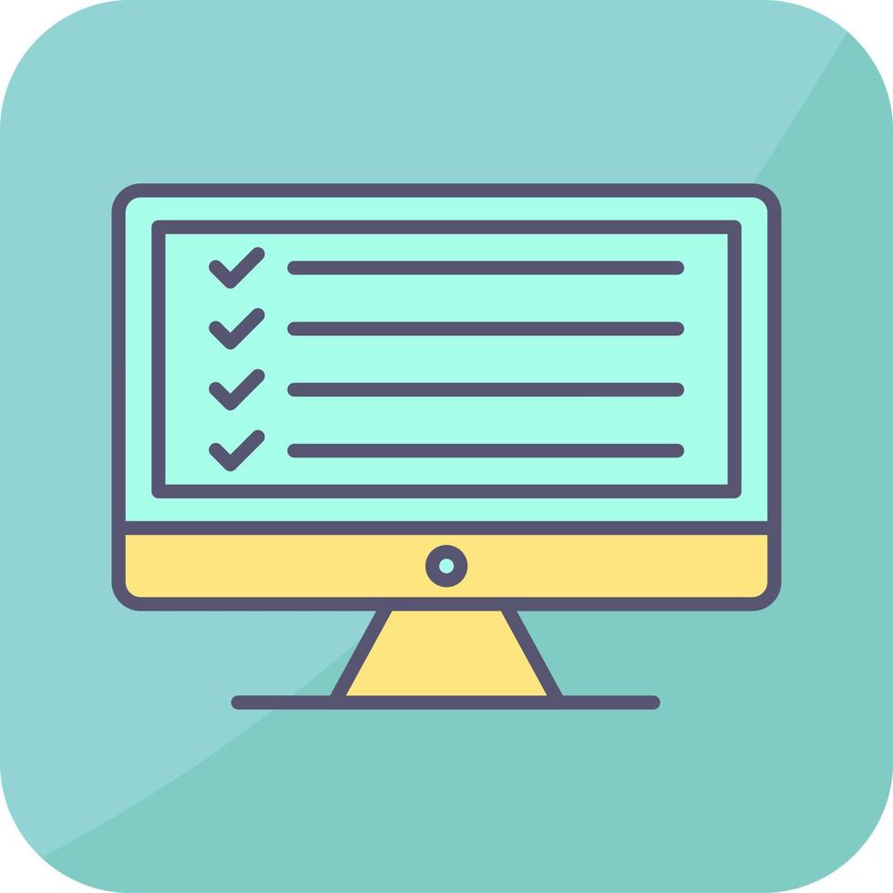 Online Checklist Vector Icon