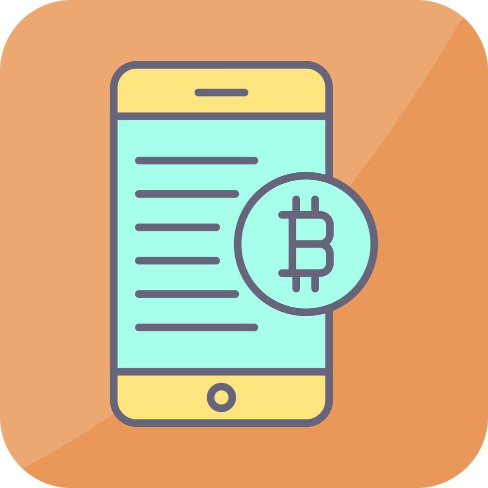 Bitcoin Mobile Vector Icon